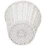 5_Wicker Waste Basket, Willow Weave Painted White, Includes Plastic Liner more views