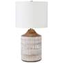 2_Wickes* White-Washed Carved Mango Wood Table Lamp