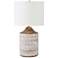 Wickes* White-Washed Carved Mango Wood Table Lamp