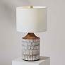1_Wickes* White-Washed Carved Mango Wood Table Lamp