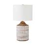3_Wickes* White-Washed Carved Mango Wood Table Lamp more views