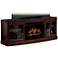 Wickford 66 1/2" Wide Smoked Glass Electric Fireplace
