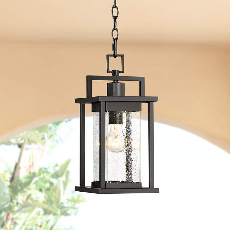 Image 1 Wickham 15" High Dark Gray Framed Outdoor Hanging Light
