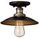 Widefield 9" Wide Antique Brass Ceiling Light