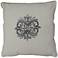 Widmoore 18" Square Gray Cotton Decorative Pillow