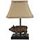 Wilber the Pig 12" High Brown Accent Table Lamp