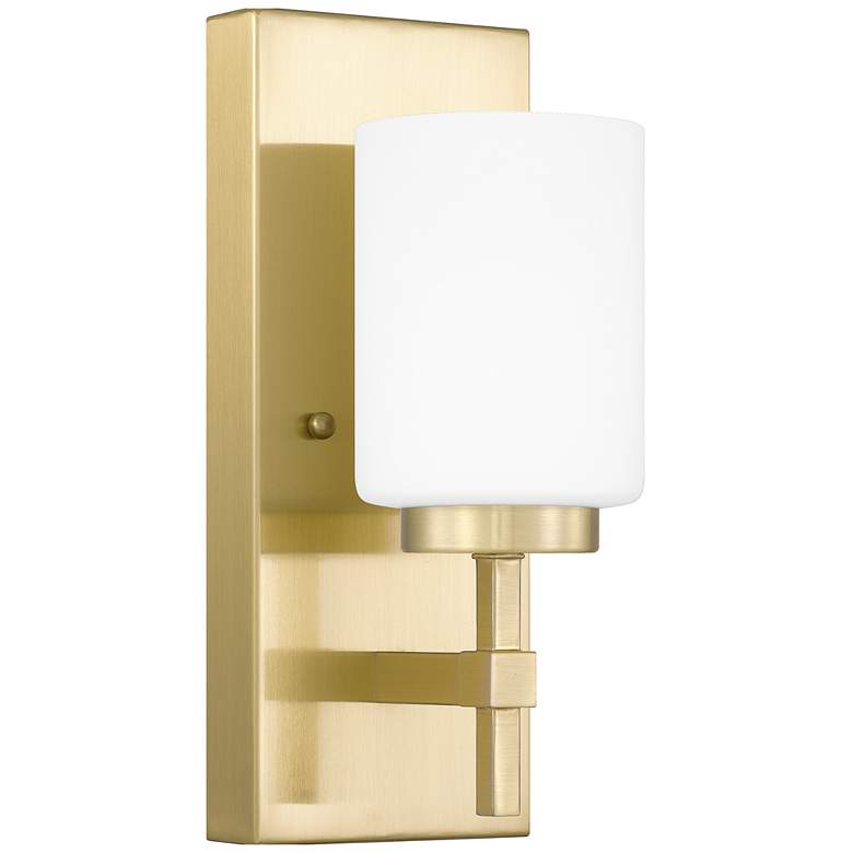 Image 1 Wilburn 1-Light Integrated LED Satin Brass Wall Sconce