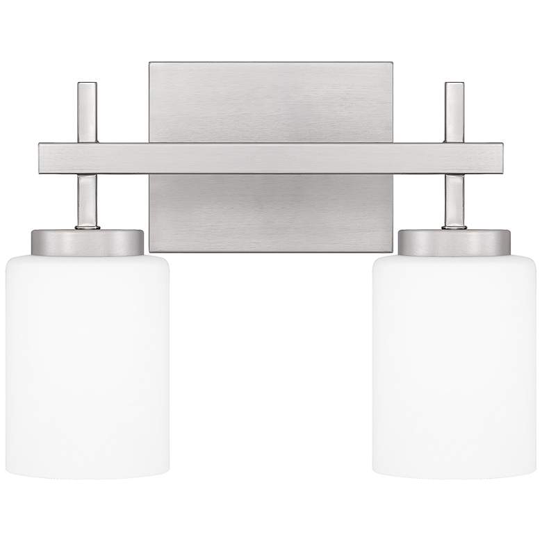 Image 1 Wilburn 2-Light Integrated LED Brushed Nickel Vanity Light