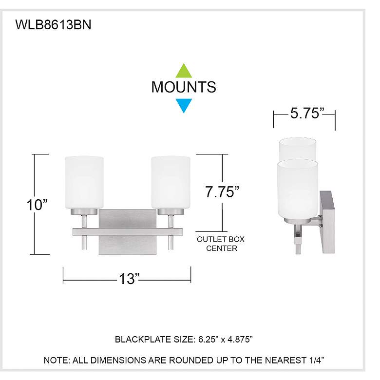 Image 5 Wilburn 2-Light Integrated LED Brushed Nickel Vanity Light more views