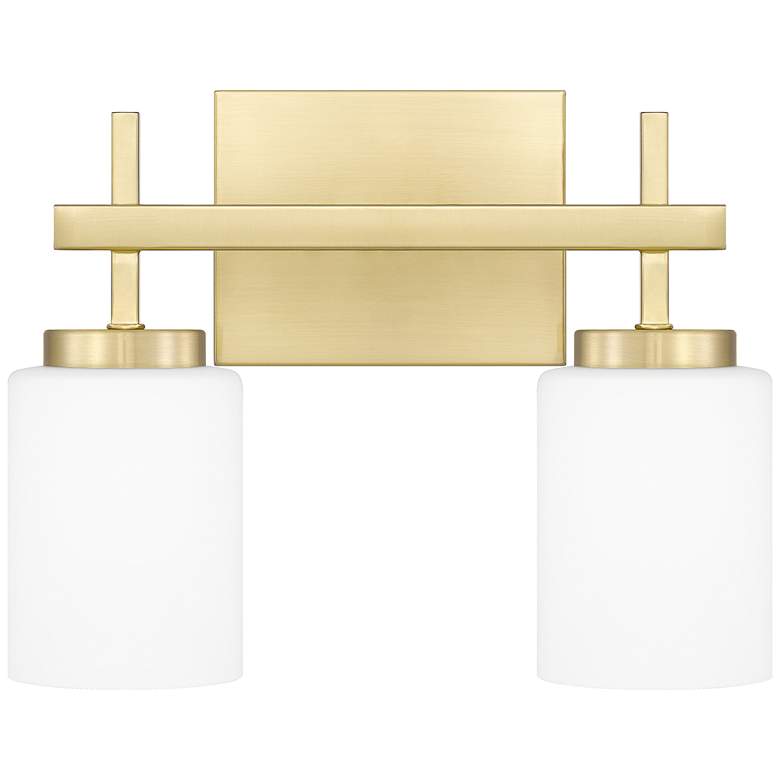 Image 1 Wilburn 2-Light Integrated LED Satin Brass Vanity Light