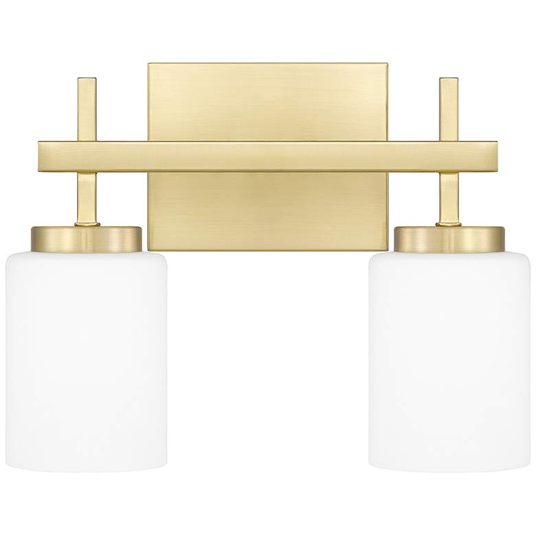 Image 1 Wilburn 2-Light Integrated LED Satin Brass Vanity Light