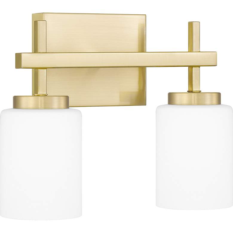 Image 2 Wilburn 2-Light Integrated LED Satin Brass Vanity Light more views