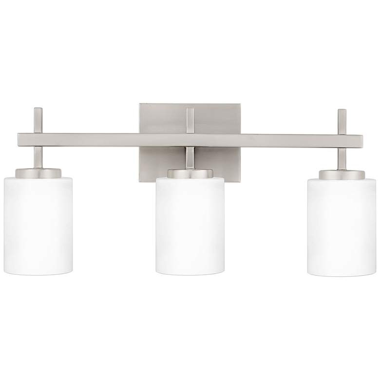 Image 1 Wilburn 3-Light Integrated LED Brushed Nickel Vanity Light