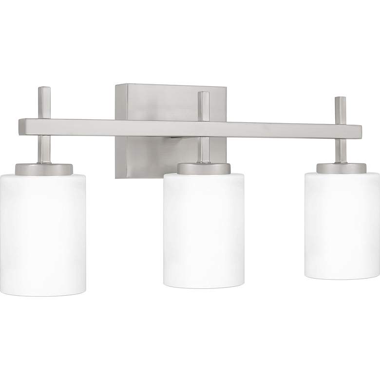 Image 2 Wilburn 3-Light Integrated LED Brushed Nickel Vanity Light more views