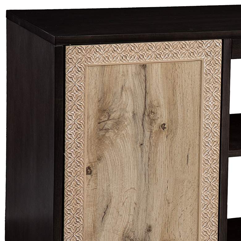 Image 3 Wilconia 54 1/4"W Dark Brown Natural 2-Door Media Console more views