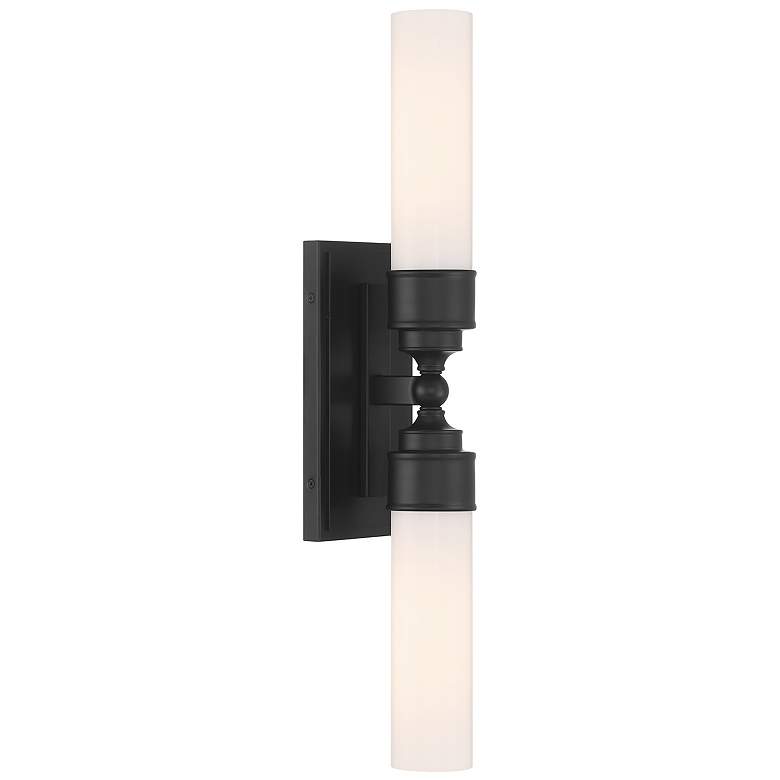 Image 1 Wilcox 2 Light Matte Black Sconce