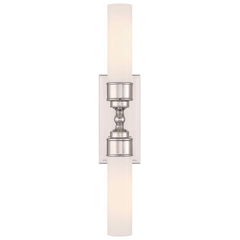 Image 3 Wilcox 25" High Polished Nickel 2-Light LED Wall Sconce more views