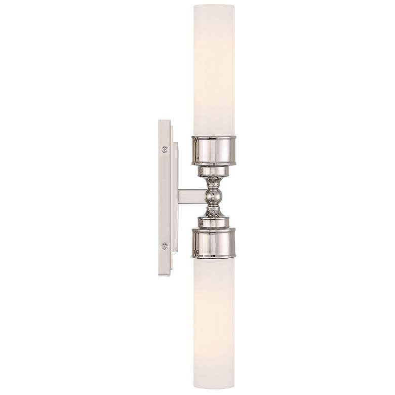 Image 5 Wilcox 25" High Polished Nickel 2-Light LED Wall Sconce more views