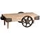 Wilcox Raw Iron and Natural Wood Cart Table