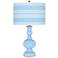 Wild Blue Yonder Bold Stripe Apothecary Table Lamp
