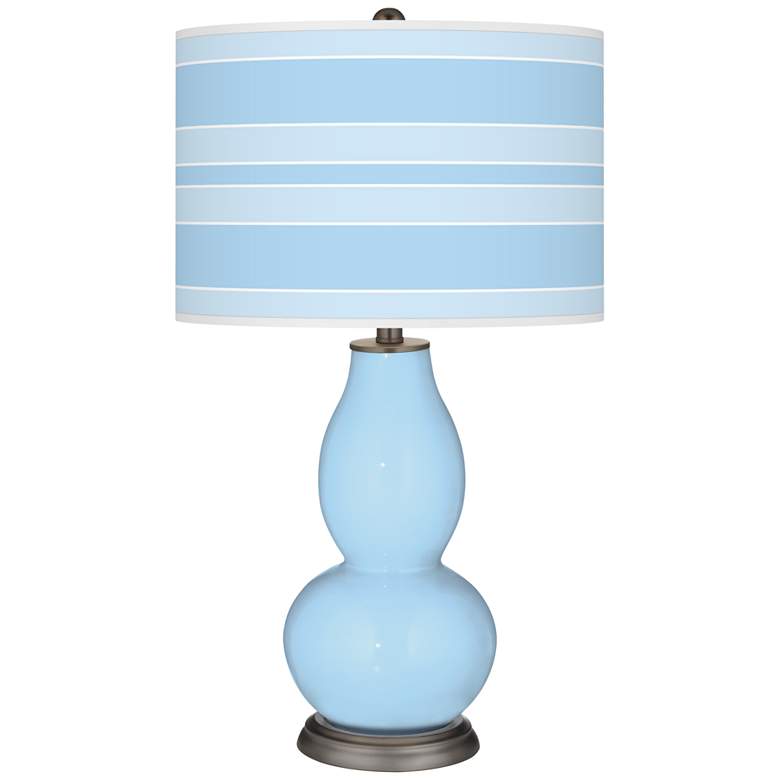 Image 1 Wild Blue Yonder Bold Stripe Double Gourd Table Lamp