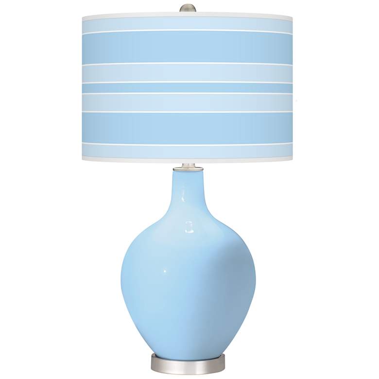 Image 1 Wild Blue Yonder Bold Stripe Ovo Table Lamp