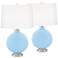 Wild Blue Yonder Carrie Table Lamp Set of 2 with Dimmers