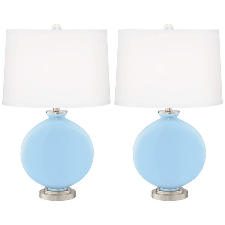 Wild Blue Yonder Carrie Table Lamps Set of 2 from Color Plus