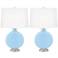 Wild Blue Yonder Carrie Table Lamps Set of 2 from Color Plus