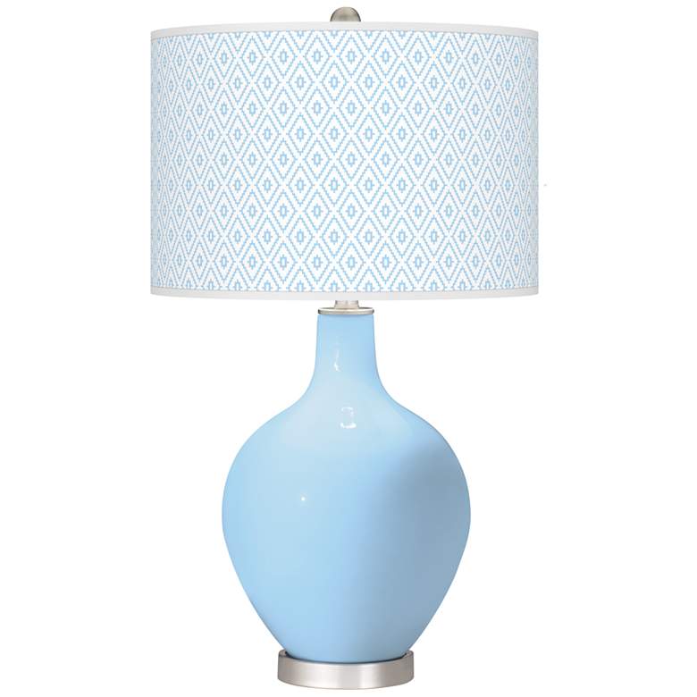 Image 1 Wild Blue Yonder Diamonds Ovo Table Lamp