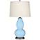 Wild Blue Yonder Double Gourd Table Lamp from Color Plus