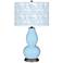 Wild Blue Yonder Gardenia Double Gourd Table Lamp