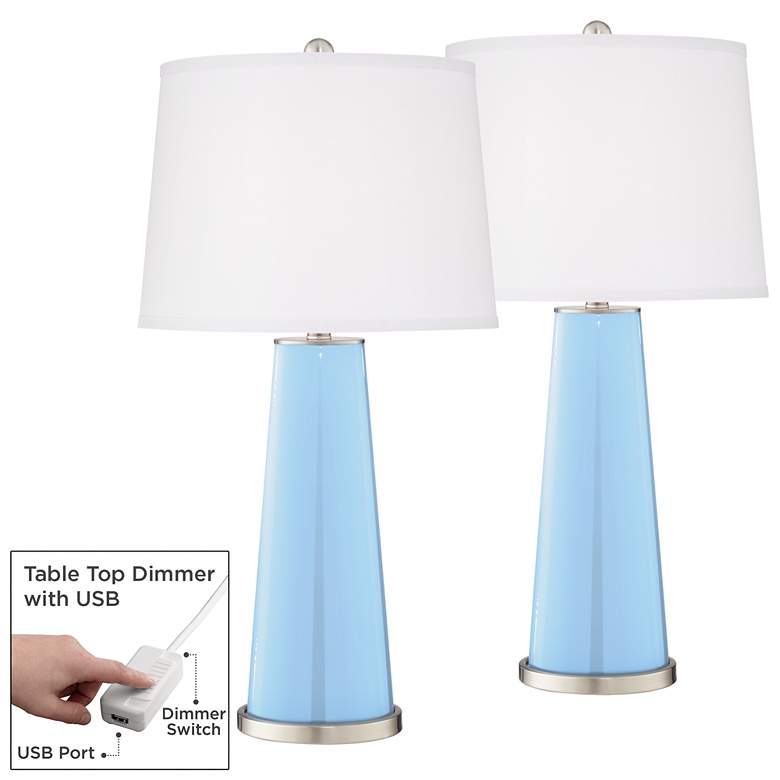 Image 1 Wild Blue Yonder Leo Table Lamp Set of 2 with Dimmers