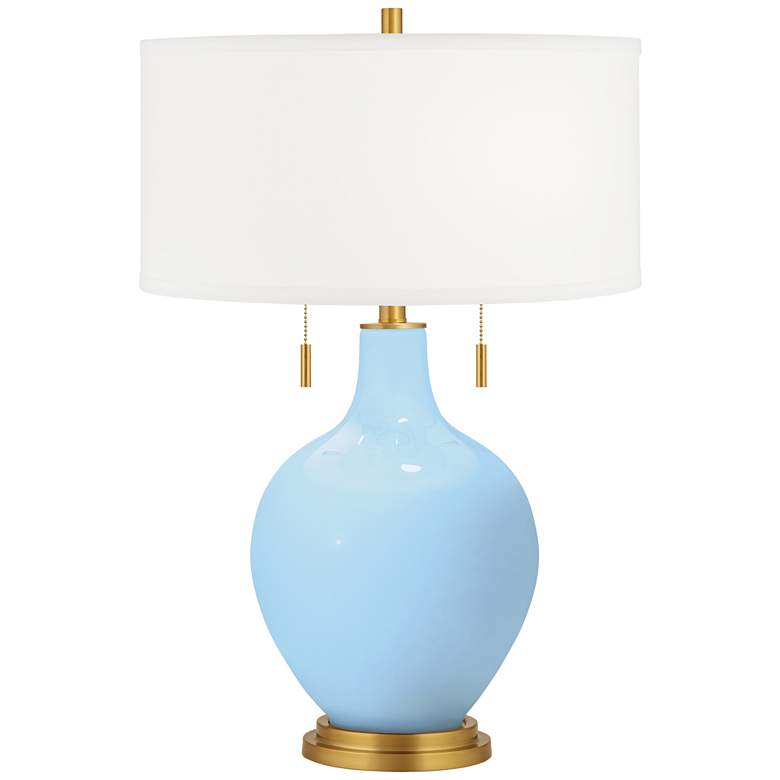 Wild Blue Yonder Toby Brass Accents Table Lamp with Dimmer