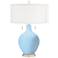 Wild Blue Yonder Toby Table Lamp with Dimmer