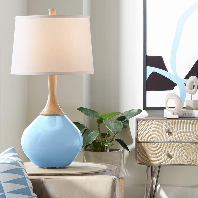 Image 1 Wild Blue Yonder Wexler Modern Table Lamp from Color Plus