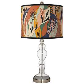Image1 of Wild Desert Giclee Apothecary Clear Glass Table Lamp