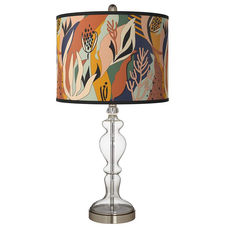 Image 1 Wild Desert Giclee Apothecary Clear Glass Table Lamp