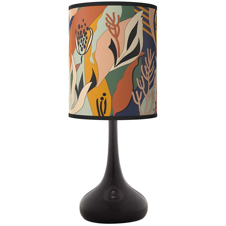 Wild Desert Giclee Black Droplet Table Lamp