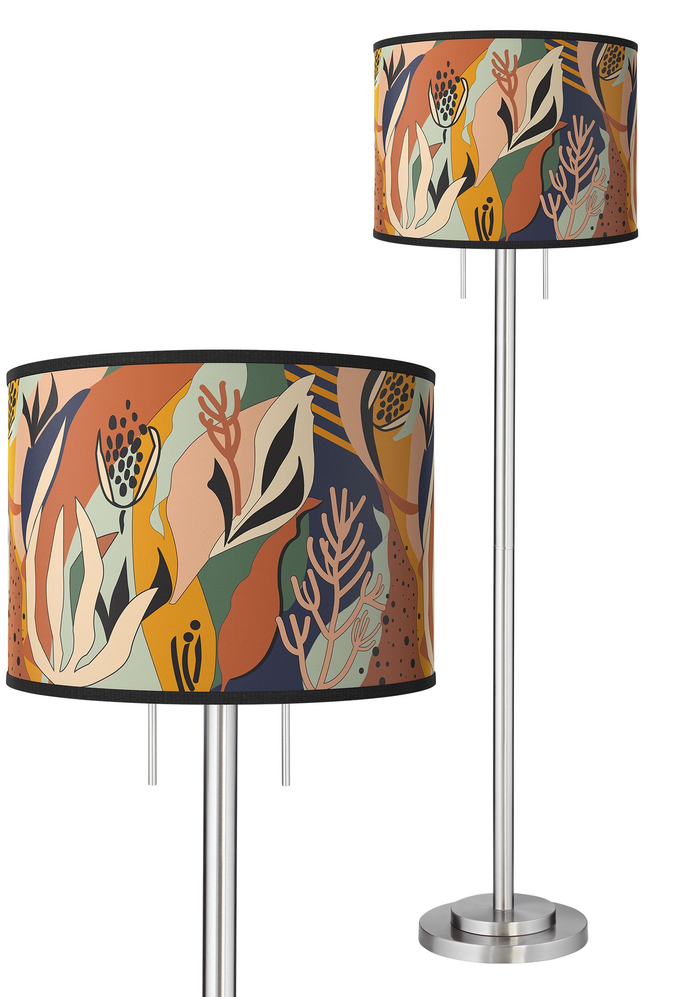 Image Wild Desert Giclee Brushed Nickel Garth Floor Lamp