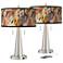 Wild Desert Vicki Brushed Nickel USB Table Lamps Set of 2