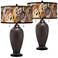 Wild Desert Zoey Hammered Oil-Rubbed Bronze Table Lamps Set of 2
