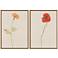 Wild Flourish II 21"W x 31"H Framed Art Set of 2