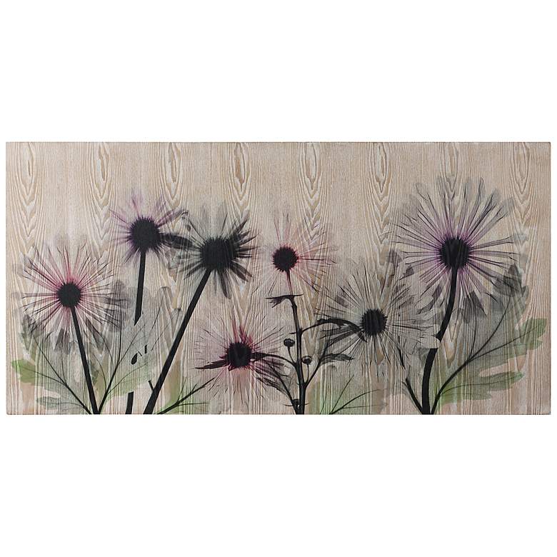 Image 2 Wild Flowers 48" Wide Giclee Printed Wood Wall Art