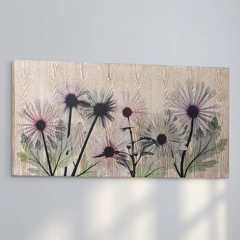 Image 1 Wild Flowers 48" Wide Giclee Printed Wood Wall Art