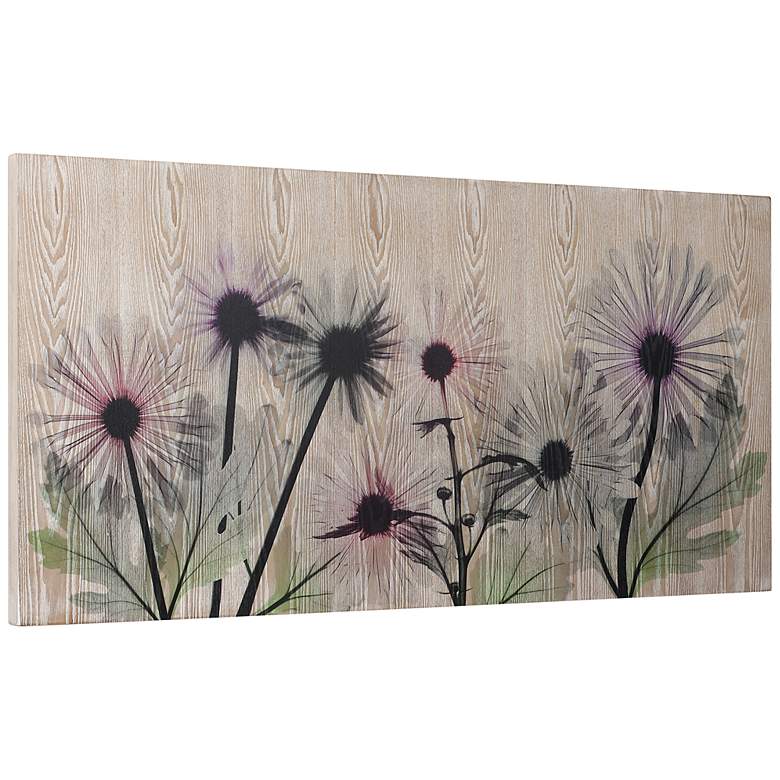 Image 5 Wild Flowers 48" Wide Giclee Printed Wood Wall Art more views