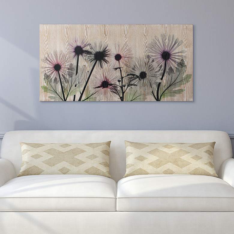 Image 6 Wild Flowers 48" Wide Giclee Printed Wood Wall Art more views