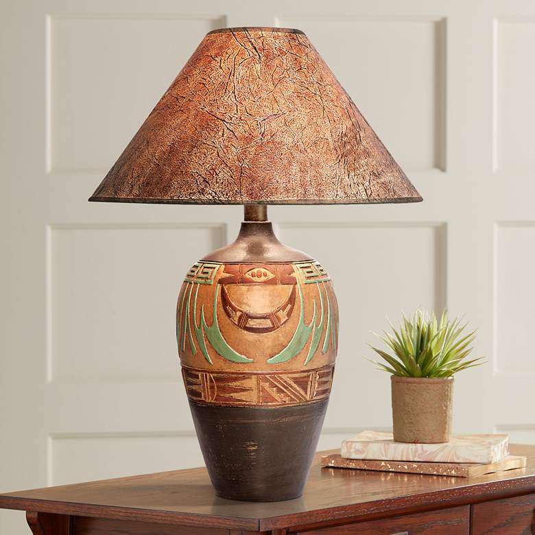 Wild Marigold Handcrafted Light Southwest Table Lamp