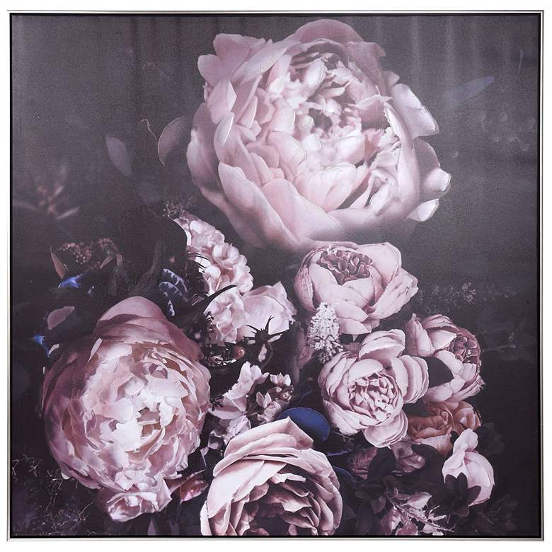 Image 1 Wild Rose Framed Floral Canvas