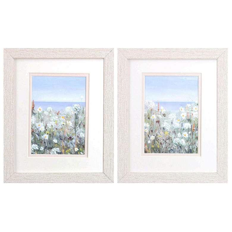 Image 1 Wild Sea Breeze 9"W x 11"H Framed Art Set of 2